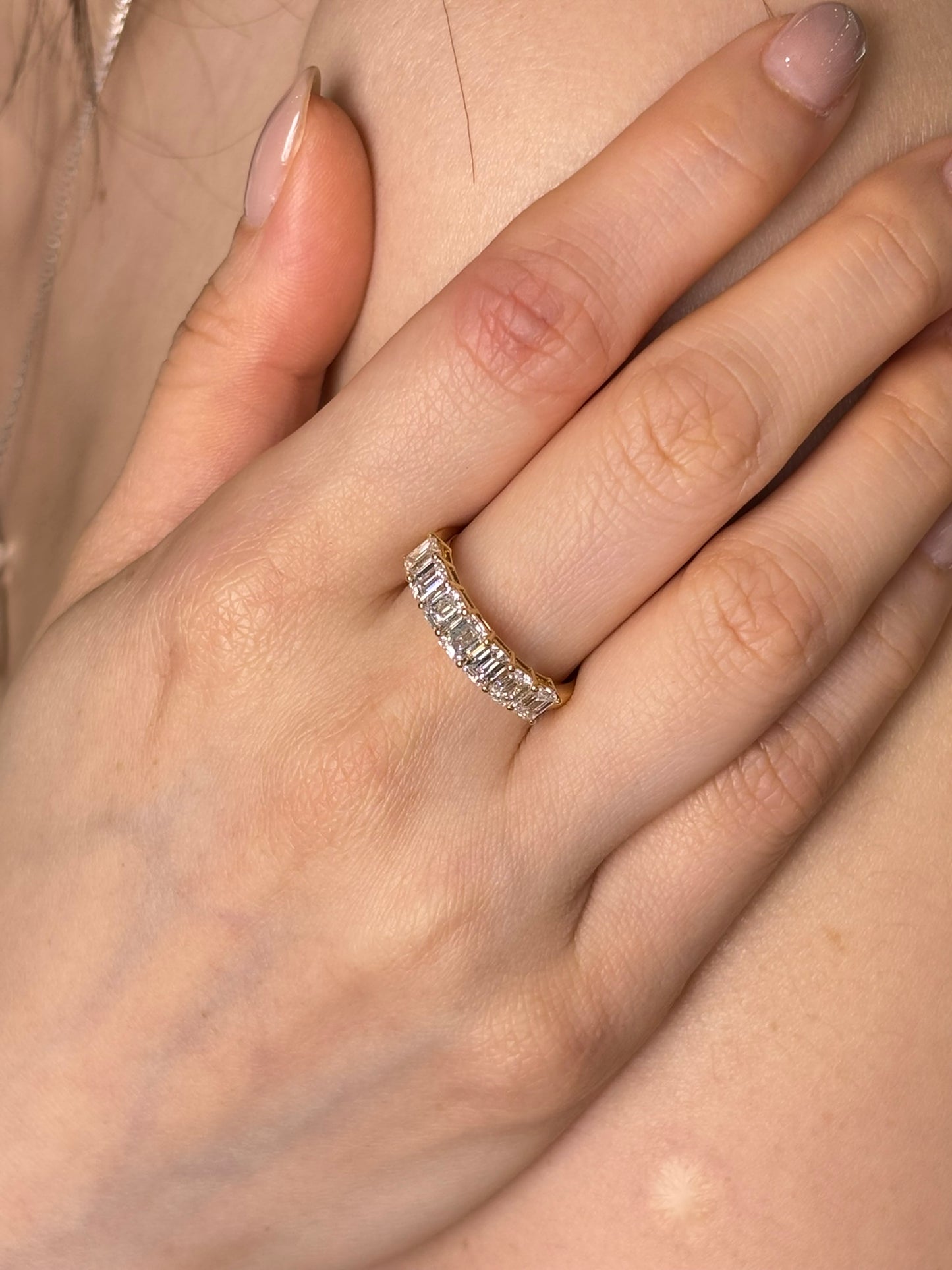 2.5ct Brilliant Cut Eternity Ring - Half Band