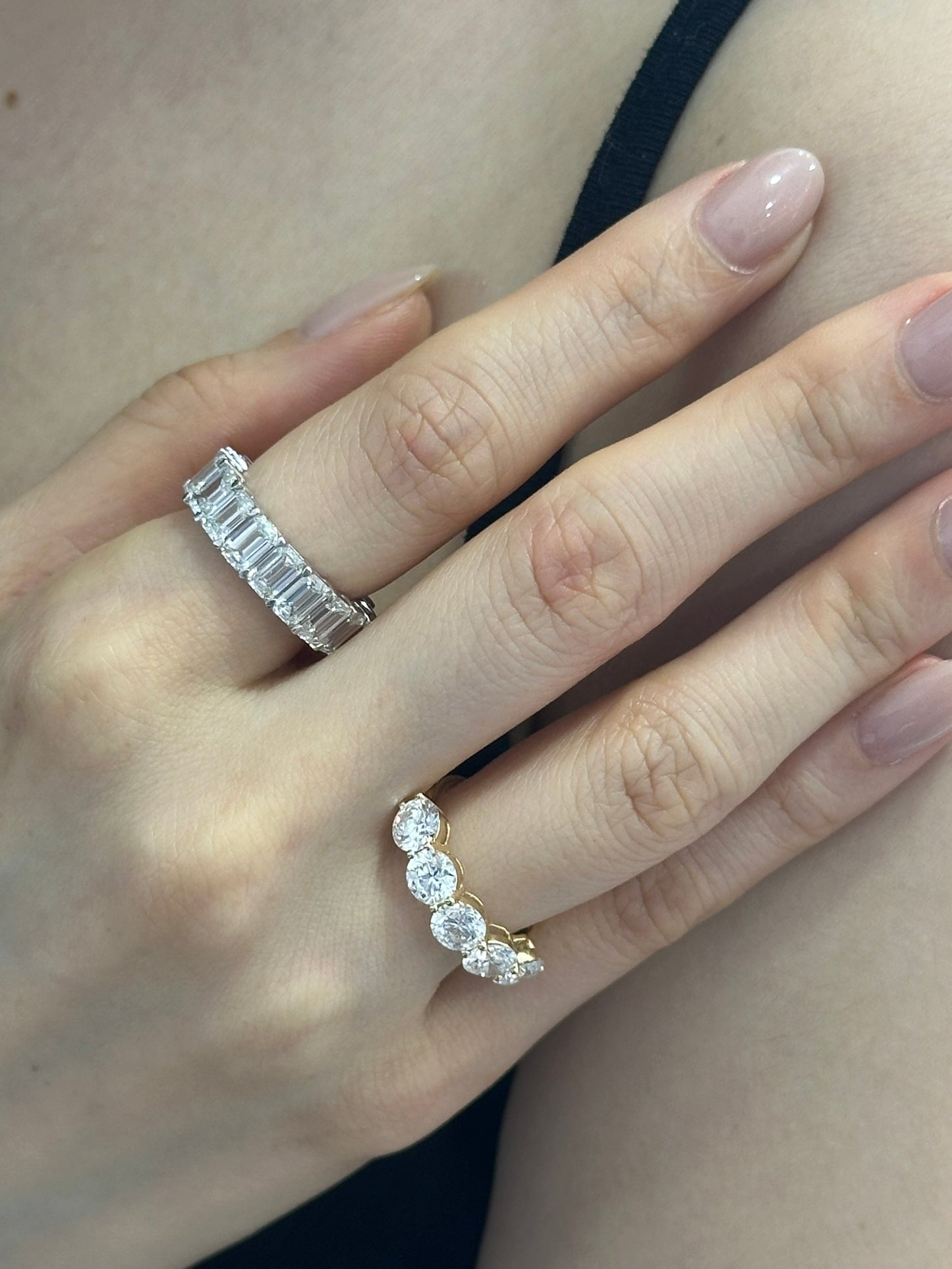 2.5ct Brilliant Cut Eternity Ring - Half Band