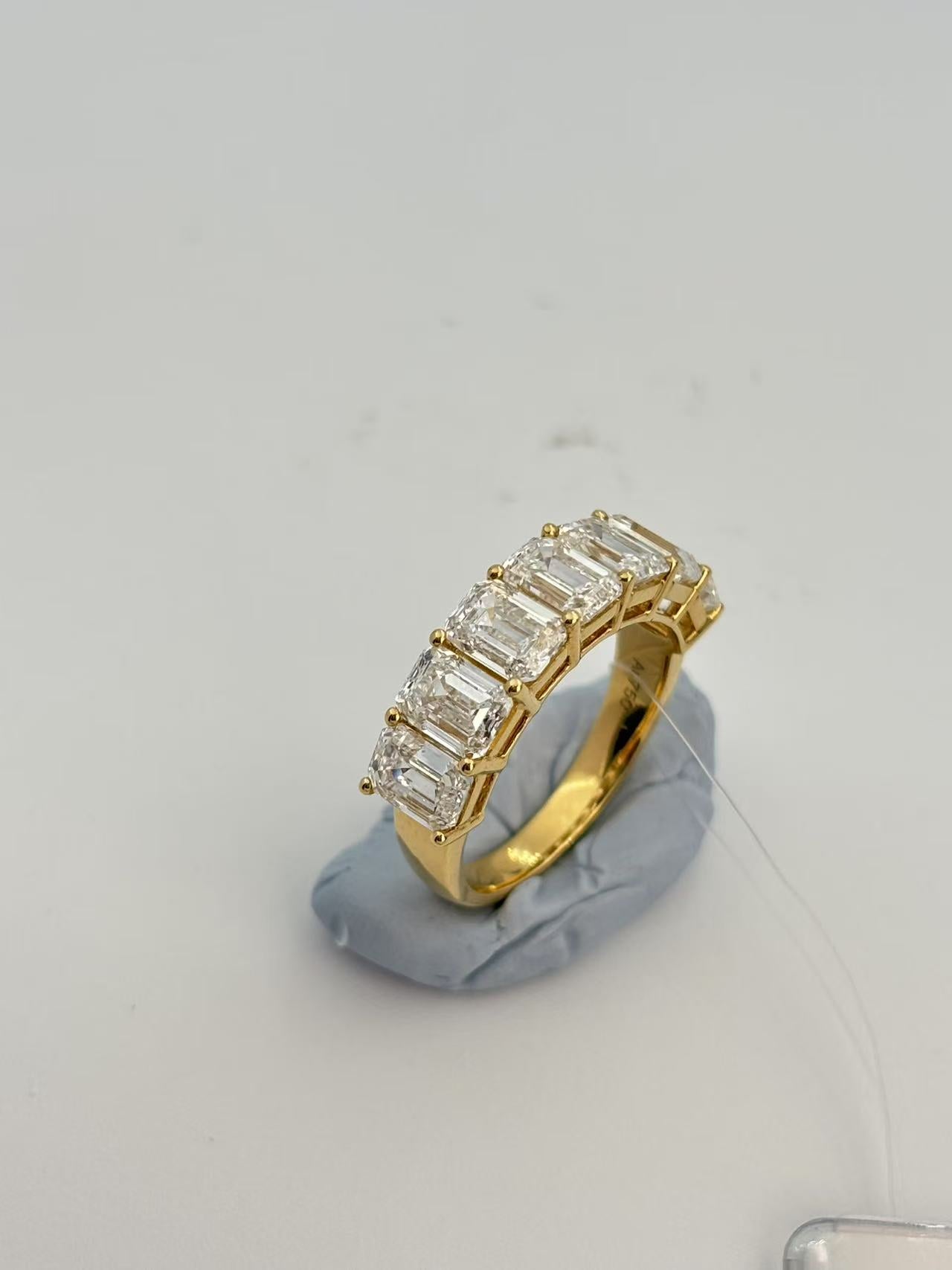Emerald Cut Eternity Ring - Half Band