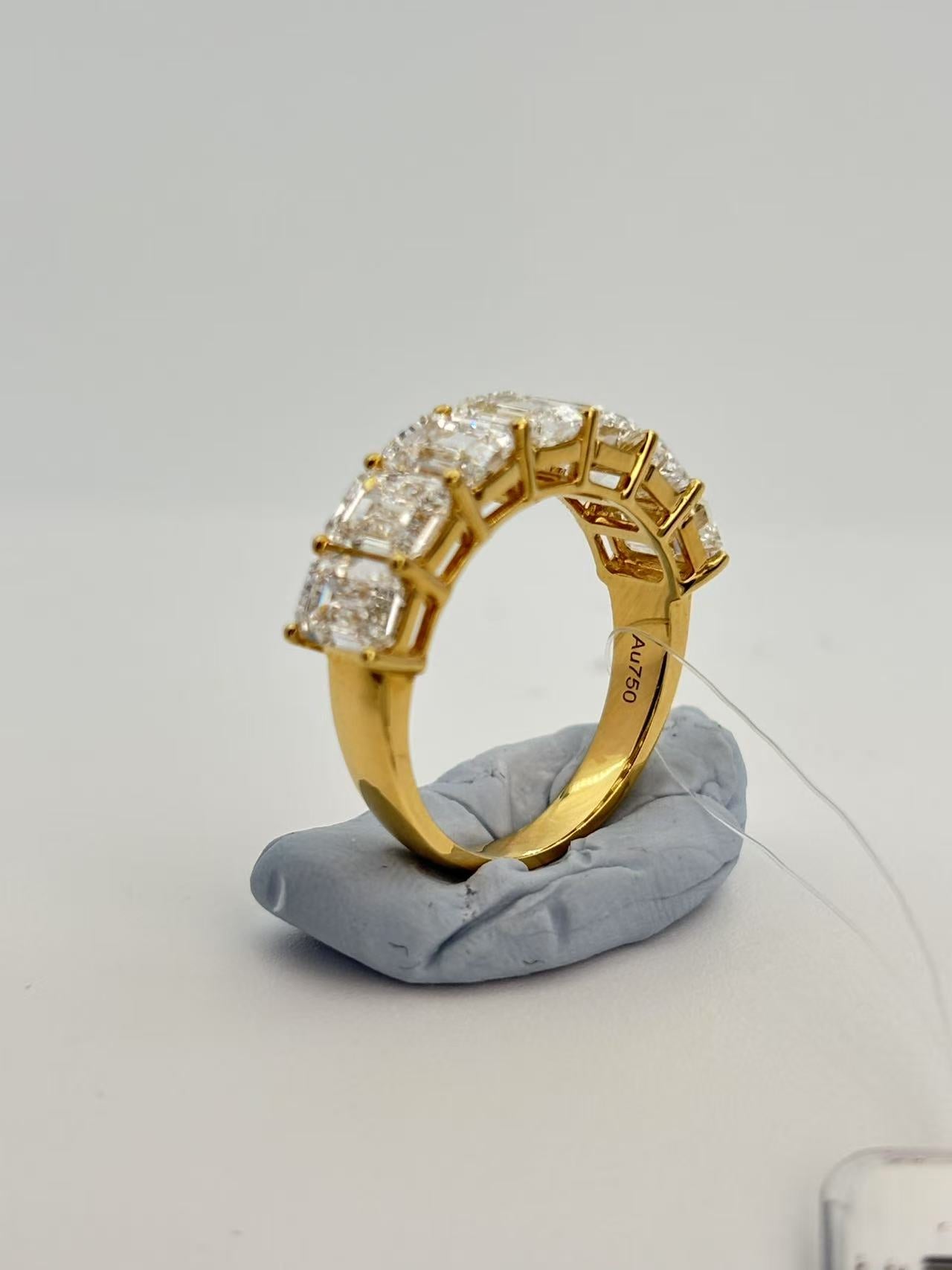 Emerald Cut Eternity Ring - Half Band