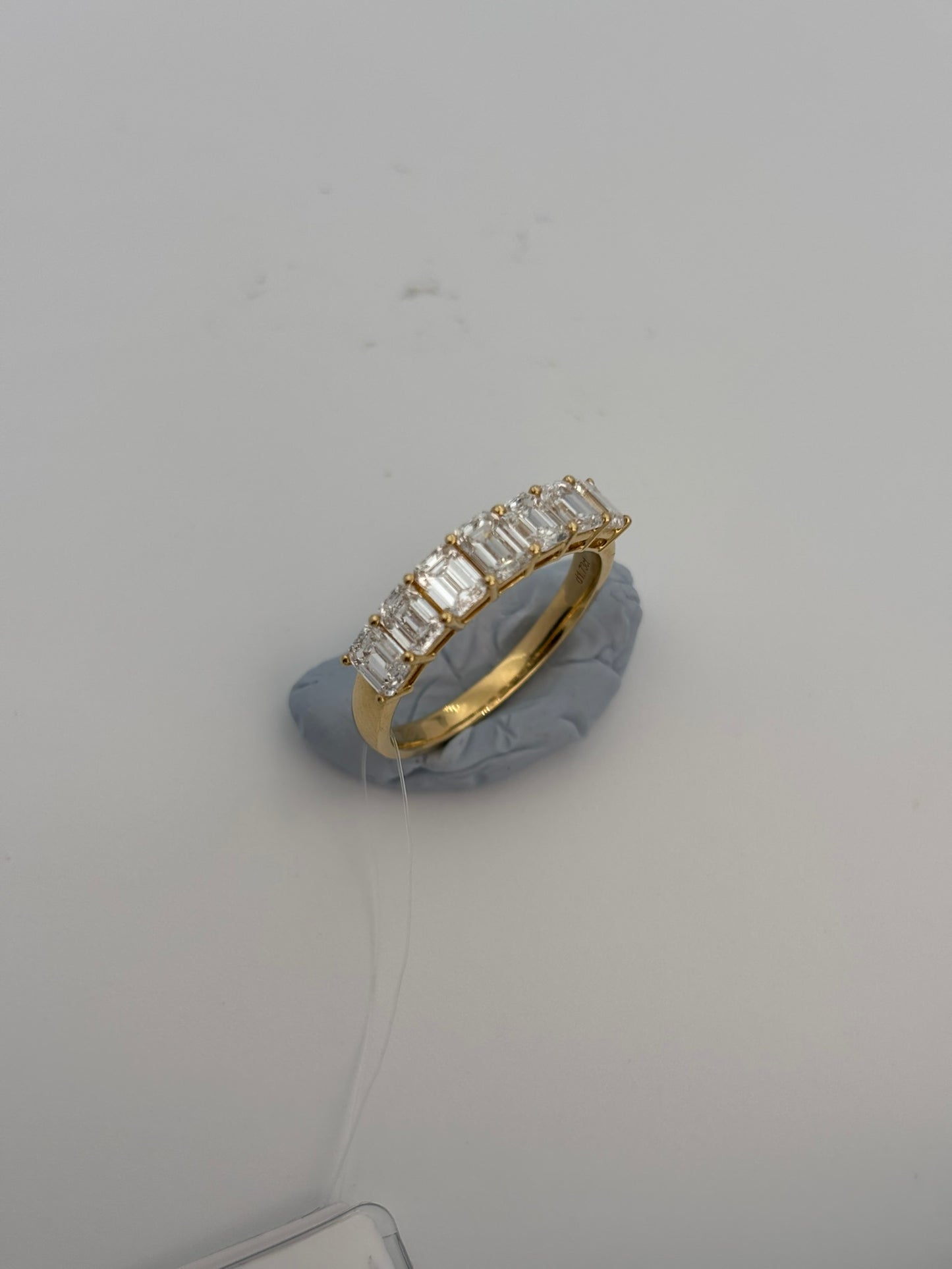 Emerald Cut Eternity Ring - Half Band