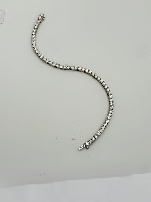 Brilliant Cut Four Prongs Tennis Bracelet - Small