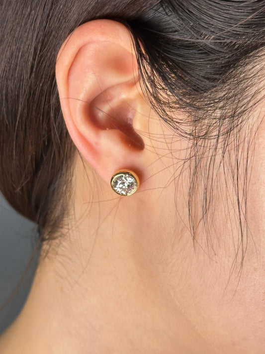 Round Bezel Studs